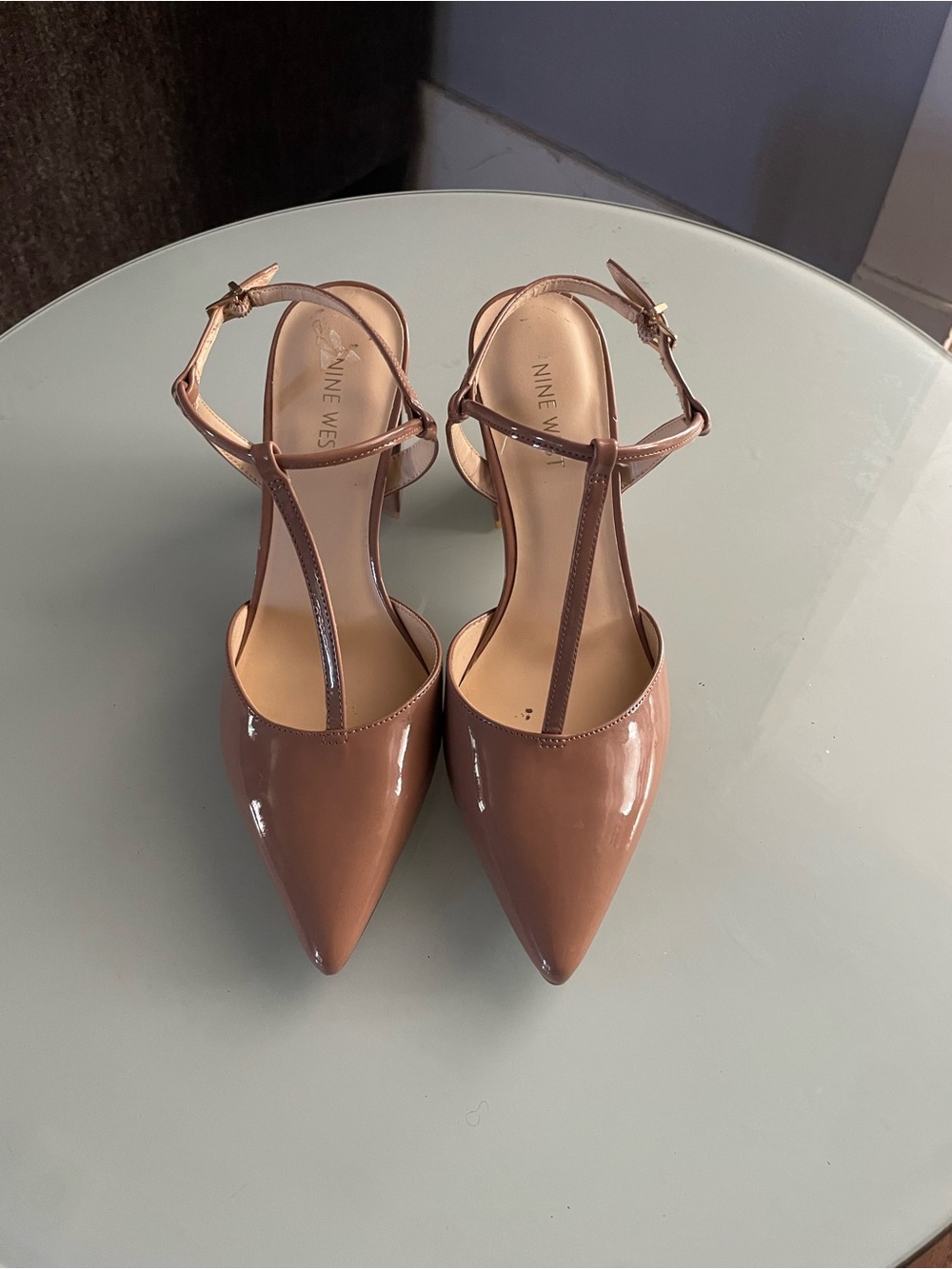 Nine West Patent leather sling back  Pointed toe Pumps